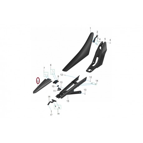 Talaria zadní blatník černý Komodo